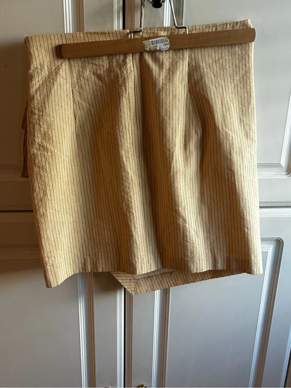 Zara Woman’s Draped Stripped Asymmetrical Mini Skirt Size: S